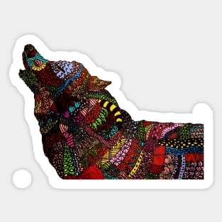 Rainbow Wolf Sticker